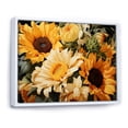 thumbnail image 2 of Designart "Burst of Sunshine Orange Sunflowers" Floral Floater Framed Canvas Print, 2 of 7