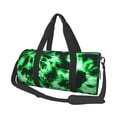 thumbnail image 1 of Fotbe Green Tie Dye Bolsa Deportiva de Lona Plegable con Estampado, Bolsa de Gimnasio con Bolsillo Seco/Húmedo, Bolsa de Viaje Ultraligera de Gran Capacidad, 1 of 6