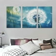 thumbnail image 3 of TIAOTIAOHOU Canvas Print Wall Art Effect Dandelion Close Up Nature Wilderness Photography Realism Rustic Scenic Colorful Multicolor for Living Room, Bedroom, 12''x16''X3 Panels, 3 of 4