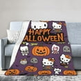 thumbnail image 3 of Halloween Cute Hello Kitty Blanket Kawaii Air Conditioning Blanket Nap Blanket Bed Living Room Blanket 50x60 H-11, 3 of 5