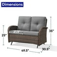 thumbnail image 5 of POCASSY 49.5" Wicker Outdoor Patio Glider Loveseat, 5 of 9