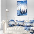thumbnail image 3 of Designart Foggy White Winter Forest - Landscape Wall Throw Pillow - 12x20, 3 of 5