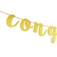 thumbnail image 3 of 3 Pieces 2024 Gold Congratulations Graduation Banner Triangle Flag Banner Vintage Sequin Congratulations Banner Pennant for Wedding Baby Shower Graduation, 3 of 5