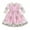 Pink, variant on Kids Girls Casual Dress, Long Sleeve Dress Crew Neck Embroidery Flower Patchwork Fall Dress