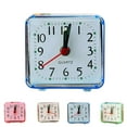 thumbnail image 4 of Dalazy Réveil Carré Petit Lit Horloge Mini Horloge de Bureau Carré Petit Boîtier Transparent Horloge de Voyage Compacte Mini Horloge de Bureau pour Enfants Étudiants, 4 of 7