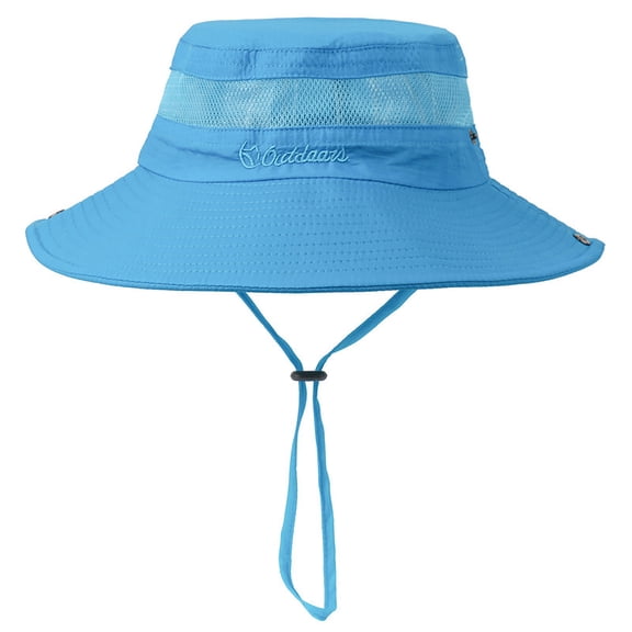 FUZHIQ Breathable Mesh Wide Brim Sun Hat UPF 50 UV Protection for Men Women, Windproof Bucket Hat with Adjustable Strap for Fishing Hiking Gardening Beach Outdoor