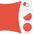 thumbnail image 6 of Yescom 23x20FT Rectangle Sun Shade Sail Canopy UV Block Commercial Carpark Pool Camping Beach Outdoor Watermelon Red, 6 of 10