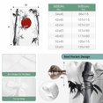 thumbnail image 6 of Black White Botanical Balloon Curtains for Living Room/French Door, Red Moon Ink Wash Art Tie Up Curtains 63 Inch Length Energy Saving Kitchen Curtains Shades for Windows 42"x63", 6 of 8