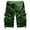 Green, variant on Men's Camo Cargo Shorts Cotton Relaxed Fit Multi-Pocket Outdoor Camouflage Cargo Shorts Khaki M