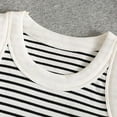 thumbnail image 5 of ZyeKqe Newborn Baby Boys Girls Tank Tops Casual Sleeveless Shirts Crewneck Striped Loose Fitted Clothes, 5 of 7