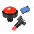 thumbnail image 3 of Juego de botón pulsador redondo de 62 mm, interruptor iluminado LED de 12V con microinterruptor para arcade de video, rojo, 5 piezas, 3 of 5