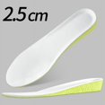 thumbnail image 1 of Height Increase Insole Shock Absorbant Breathable Memory Foam Full Palm Insole Soft And Not Deformed Height Shoe Pads 2.5cm EU39-40, 1 of 6