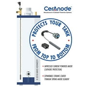 CerAnode Powered Anode Rod Expandable for Water Heater (20-100 gal tank) - No More Rotten Egg Smell!