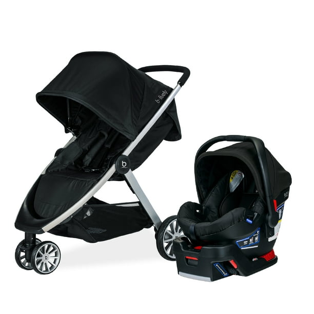 Britax B Lively Safe Travel System, All Black Car Seat And Stroller