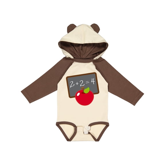 Inktastic Chalkboard And Apple School Boys or Girls Long Sleeve Baby Bodysuit