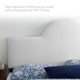 thumbnail image 3 of Platform Bed Frame, Full Size, White, Velvet, Modern Contemporary, Bedroom Master Guest Suite Room, 3 of 10
