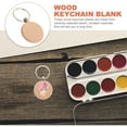 thumbnail image 3 of 12pcs Unfinished Key Tags Wooden Keychain Blanks DIY Gift Crafting Supplies, 3 of 8
