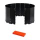 thumbnail image 1 of Parabrisas para estufa de camping, plegable, 16 placas, portátil y ligero. Negro, 1 of 9