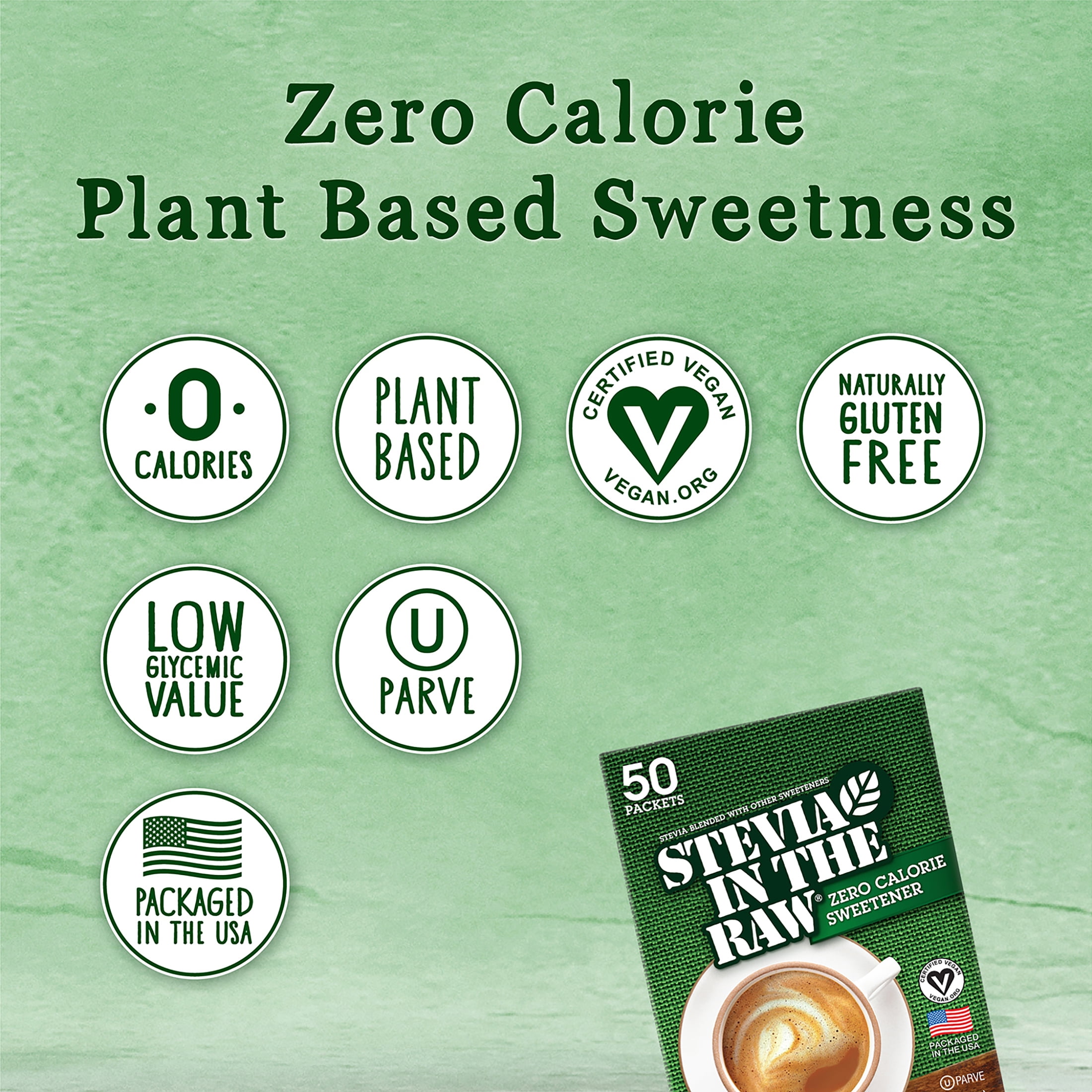 Stevia PureVia - Zero Calorie Sweetener (Pack of 50)