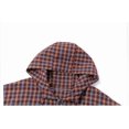 thumbnail image 4 of Gamivast Oversized Hoodies for Men-Plaid Long Sleeve Pullover Sweatshirts Button Drawstring Fall Jackets Red XL, 4 of 7
