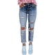 thumbnail image 5 of WILLBEST Pantalones Mujer Pantalones Vaqueros Boyfriend Desgastados para Mujer, de Mezclilla Elástica, de Tiro Medio, Rotos, Casuales, Cómodos para Uso Diario Grande, 5 of 8