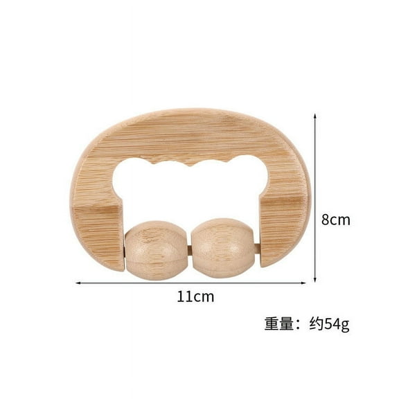 Wooden Massage Tool for Full Body Relaxation, Handheld Wooden Body Massager, Massager Roller with Handle, Manual Deep Tissue Massager, Face Neck Shoulder Massage Device