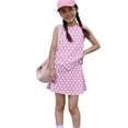 thumbnail image 5 of Grblisyd Girls Skirt Sets Polka Dots Sleeveless Tank Tops and Tennis Skirt 2 Piece Workout Outfits 3-13 Years, 5 of 6