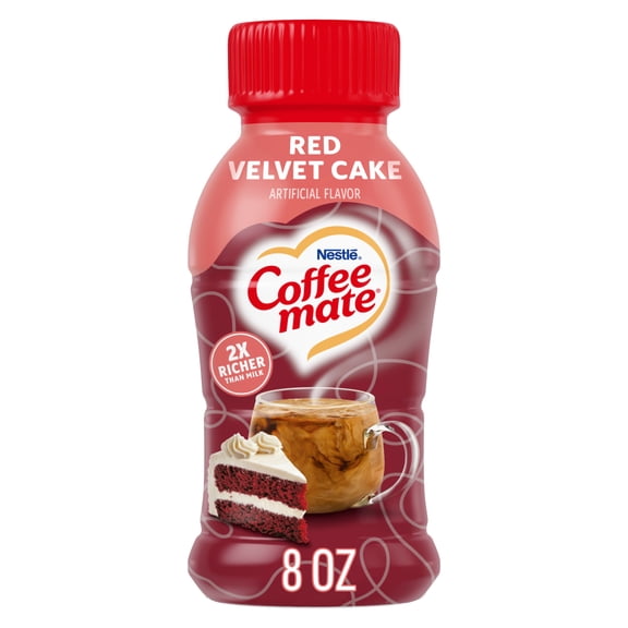 Coffee mate Red Velvet Cake Flavored Coffee Creamer, Non Dairy Coffee Creamer 8 fl oz