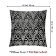 thumbnail image 4 of BANET Black Grey Decorative Pillow Covers Set of 2, Pattern Gray On Black Cushion Throw Pillow Covers Outdoor Sofa Couch Pillowcase 22x22in, 4 of 7