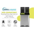 thumbnail image 5 of Simpli-Magic 60L Dual Compartment Trash Can Soft-Close Lid Step Garbage Can, 20" x 20", 5 of 5