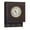 Brown, variant on Wooden Wall Clock with Key Hooks, Hidden Compartment Wall Organizer, Natural Wood Finish