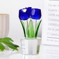 thumbnail image 4 of Qianwei Crystal Tulips Flowers Figurine Blue with Vase - Glass Flower Bouquet Collectible Figurines Crystal Office Home Decor Paperweight - Tulip Gifts for Women Mom Bestfriend Wedding Anniversary, 4 of 12