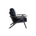 thumbnail image 5 of Guyou Black Faux Leather Accent Chair Armchair, Mid Century Arm Chair with Detachable Cushion, Modern Single Lounge Chair with Wood Frame for Living Room Bedroom Housting Room, Black, 5 of 10