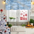 thumbnail image 5 of Light Blue Marble Curtain Valances for Windows, Kitchen Valance Window Treatments Panel 2 Pack, Ink Painting Art Luxury Modern Rod Pocket Short Curtains for Bathroom Bedroom 42 x 12 Inch, 5 of 8