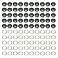 thumbnail image 2 of Kit De Ojales Para Ropa, 500 Juegos De Ojales De Cobre Resistentes, Fáciles De Usar Para Bricolaje, 2 of 7