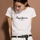 thumbnail image 2 of Nueva Camiseta impresa de moda de pareja de algodón puro camiseta suelta de manga corta para mujeres, 2 of 3