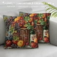 thumbnail image 3 of Orinice Fruit Wine Bird Graphic Decorative Cushion Throw Pillow Cover for Home Couch Living Room Bed Sofa - Printed on Both Sides 1PC 20x20in, 3 of 5