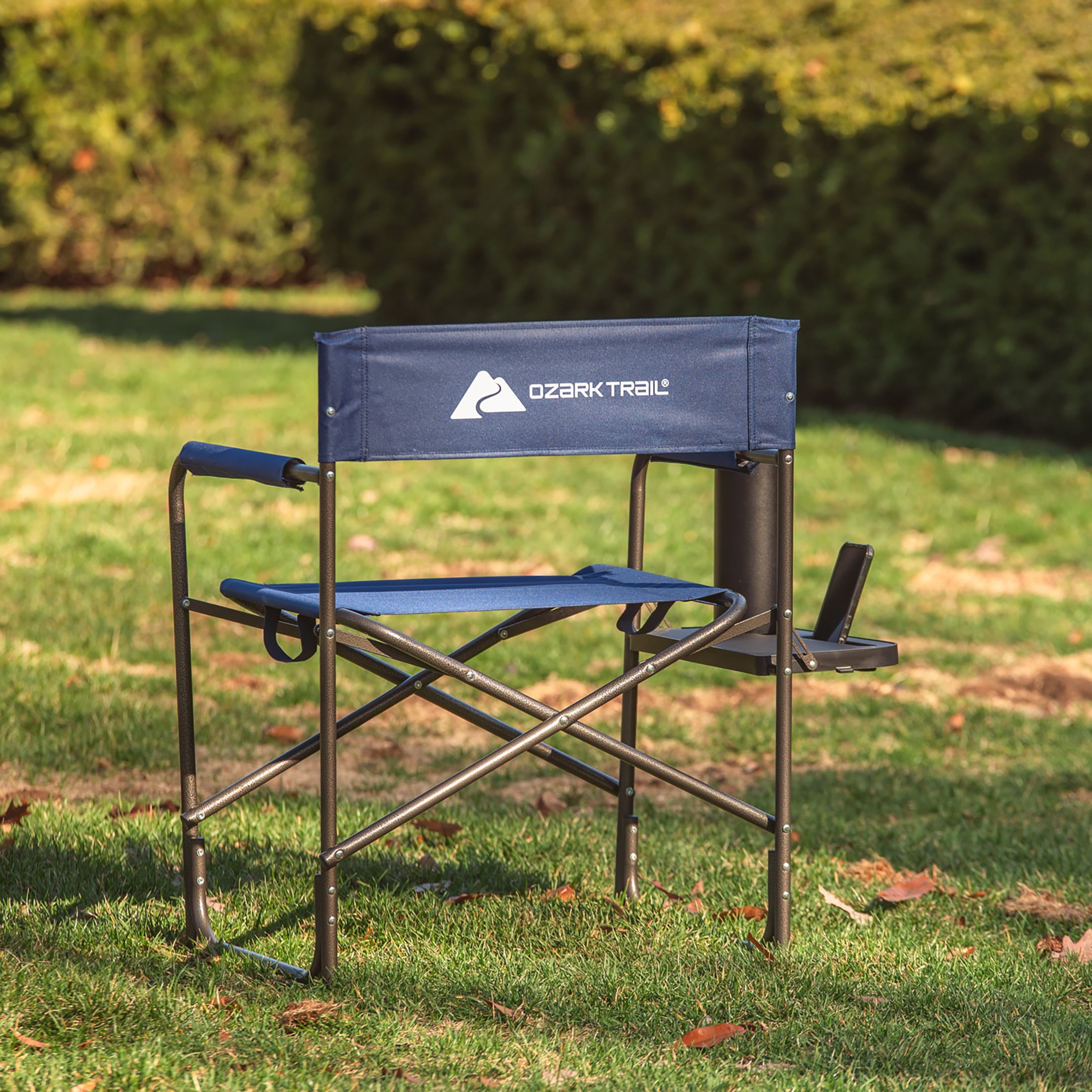 Ozark Trail Director Chair with Side Table, Navy