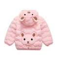 thumbnail image 5 of Godderr Toddler Winter Coat Baby Boys Girls Light Puffer Jacket for Kids with Ears Hooded Down Cotton Jacket Cute Cartoon Cotton Outerwear for 1-5Y, 5 of 5
