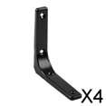 thumbnail image 1 of 2 Soportes de Estante Resistentes para Colgar en La Pared, Soportes en Forma de L, Color Negro, 4 Pulgadas , 4 piezas, 1 of 10