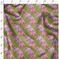 thumbnail image 3 of Soimoi Green Moss Georgette Fabric Leaf Floral Printed Fabric 1 Yard 42 Inch Wide, 3 of 6