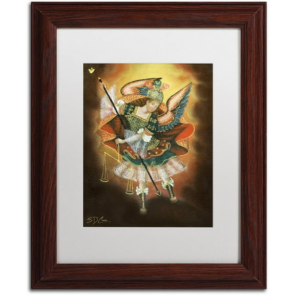 Trademark Fine Art "Angel Gabriel" Canvas Art by Masters Fine Art, White Matte, Wood Frame