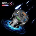 thumbnail image 4 of 1~10PCS Vumpach 4 Ports USB Car Charge 48W Quick 7A Mini Fast Charging For 11 Mobile Phone Charger Adapter Style A 3pcs, 4 of 6