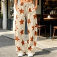 thumbnail image 5 of Levmjia Women's Star Print Wide Leg Pants High Waisted Casual Loose Fit Pants with Pockets Drawstring Elastic Waist Sweatpants for Women, 5 of 9