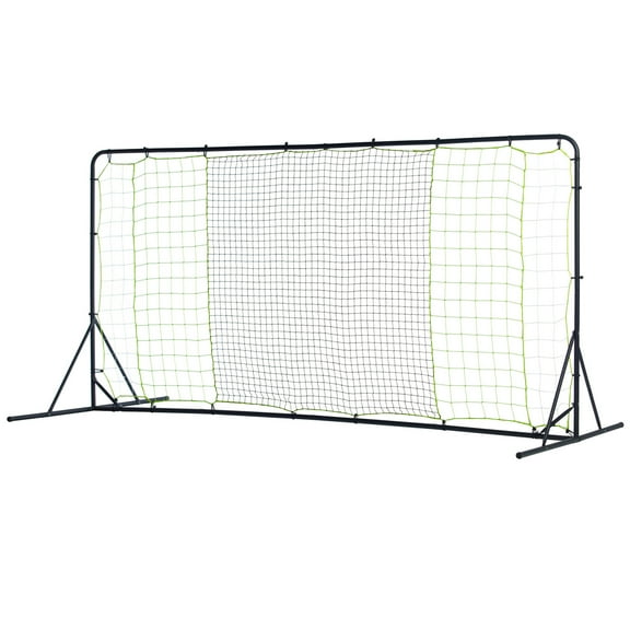 Franklin Sports Soccer Rebounder - Tournament Steel Rebounding Net - Training - 12'x6' - Black