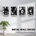 thumbnail image 3 of 4 Pack Black Abstract Metal Wall Art (16'' x 11''), Minimalist Art Wall Decor, 3D Textured Metal Wall Sculptures, for Living Room Bedroom Bathroom Study Room, 3 of 8