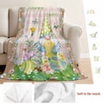 thumbnail image 5 of Happy Easter Blanket Soft Cozy Warm Throw Blanket for Couch, Plush Fuzzy Flannel Fleece Blankets for Sofa, Spring Gnomes Duck Floral Eggs Pink Plaid Bed Blankets Lightweight Gifts for Women, 32"x48", 5 of 9