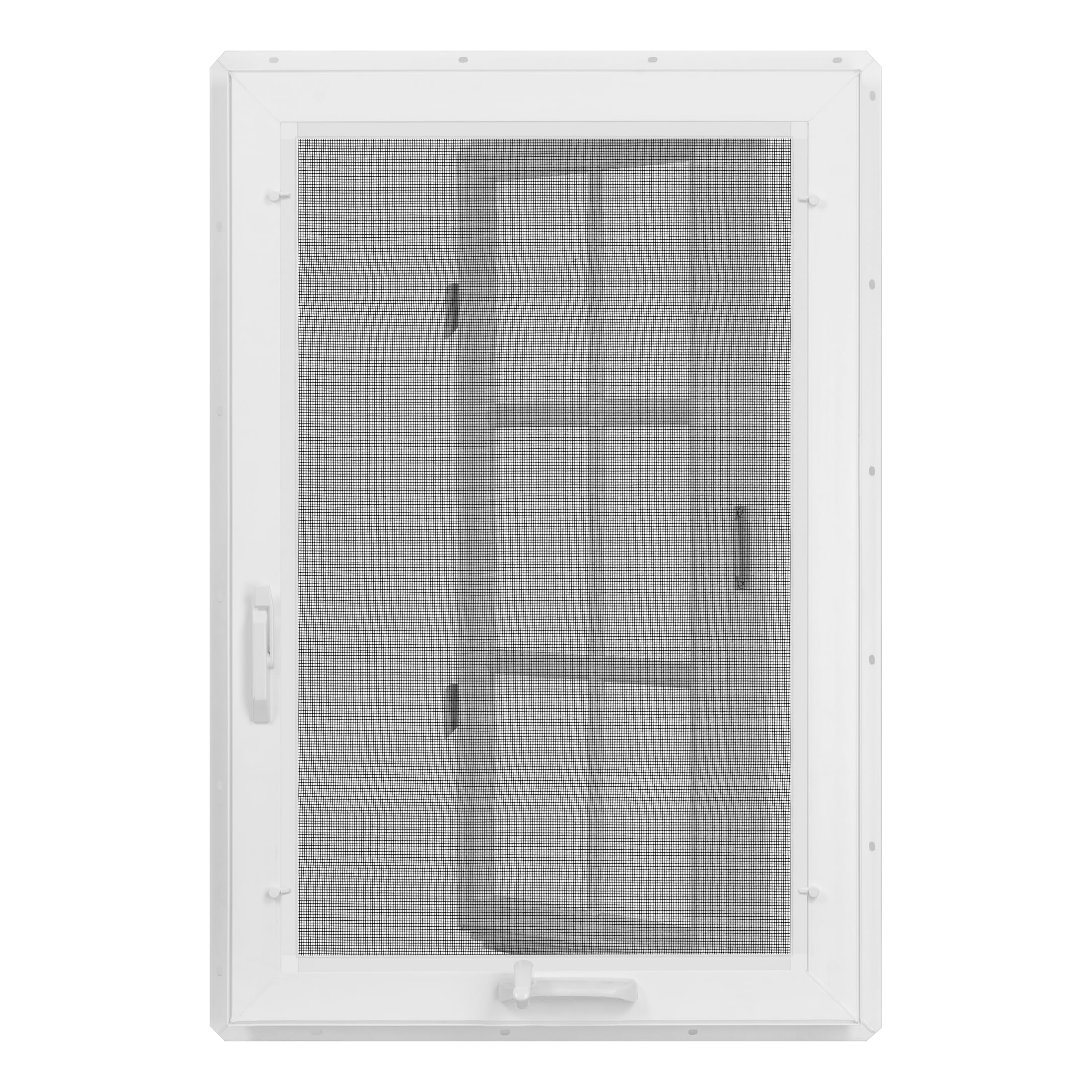 24 in. x 36 in. White Vinyl Double-Pane Insulated Right-Hand Casement Window with SDL Grids and Screen