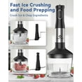thumbnail image 2 of 7-in-1 Immersion Blender, 800W Hand Blender with 20 Speeds and Turbo, Scratch-Resistant Guard, 2 Titanium Blades, Whisk, Milk Frother, Food Chopper, Beaker for Soup, Smoothies, Baby Food, 2 of 9