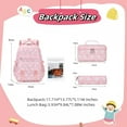 thumbnail image 5 of Backpack Set Heart-print School Bookbag Cute Lightweight Schoolbag Set with Lunch Box, 5 of 6